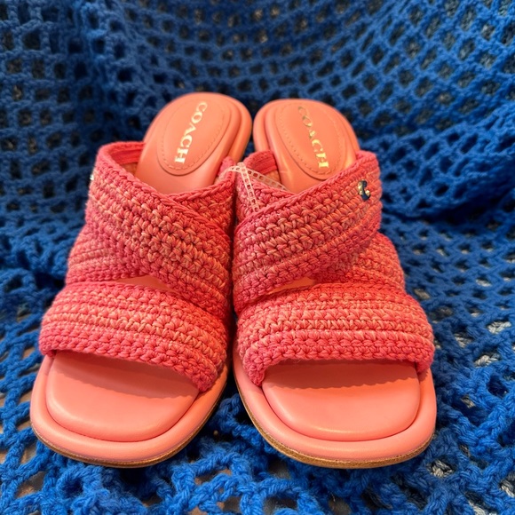 COACH - Quentin Slip-on Crisscross Crochet Sandals. Size 7.5, no box - Picture 4 of 6